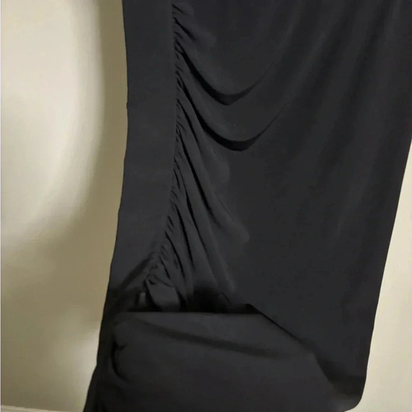 Bcbg Generation Black White Sequin Dress Ruched Size Small Short Sleeves - Picture 4 of 7